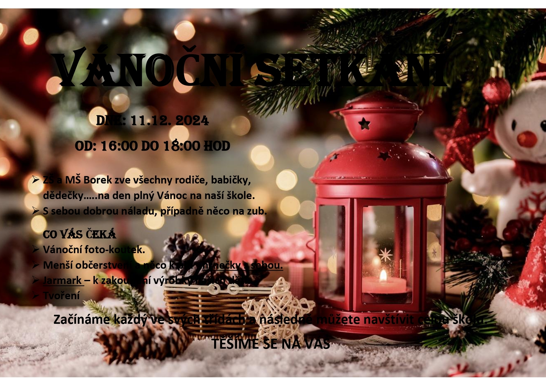 Vánoční den ve škole